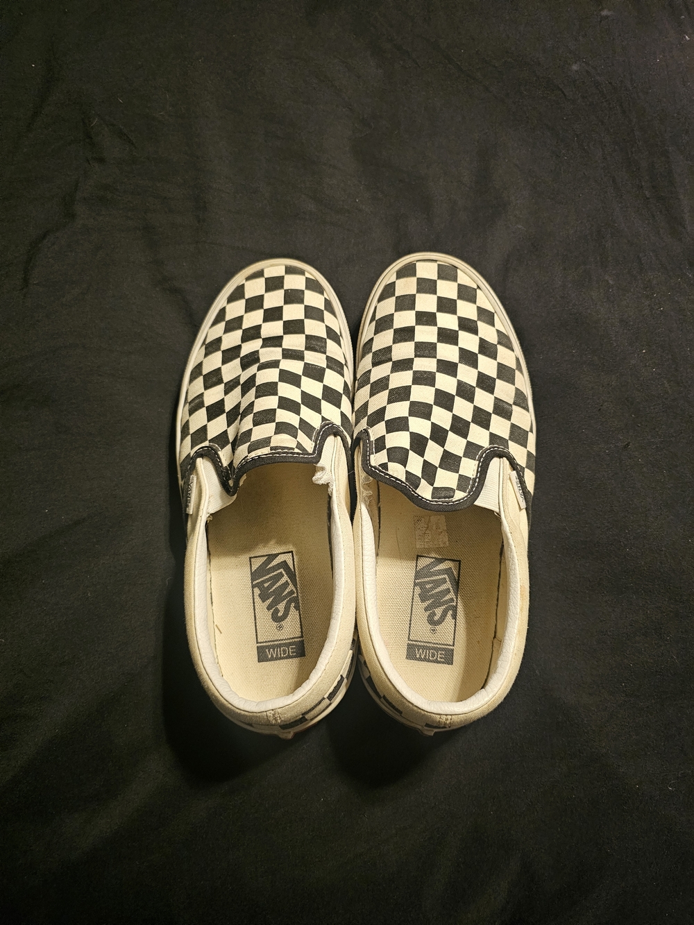 Vans Checkerboard Slip-On Sneakers - Black & White